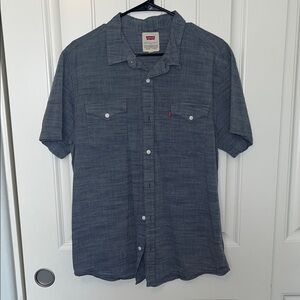 Levi's Men's Blue Casual Button Down Shirt